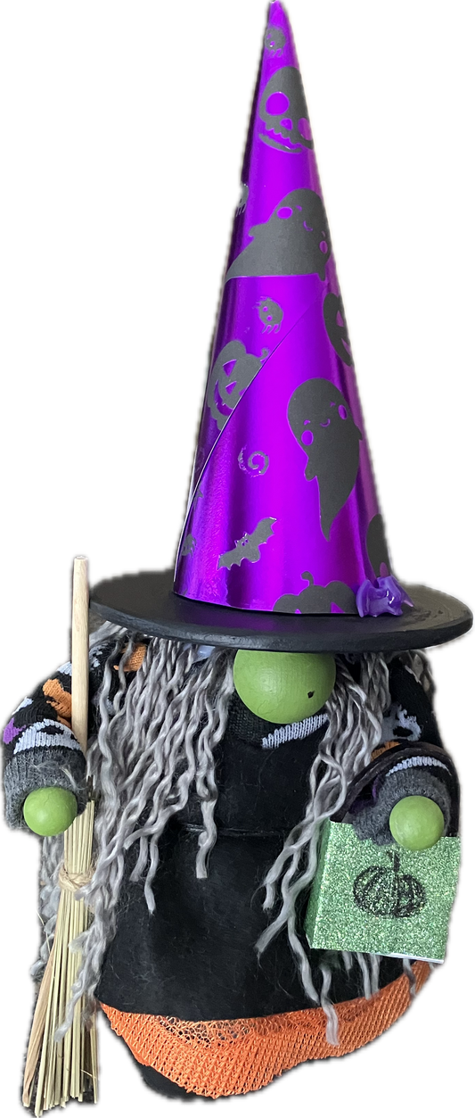 Halloween witch gnome